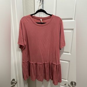 Pinkblush Maternity Knit Top in Dusty Rose color NWT